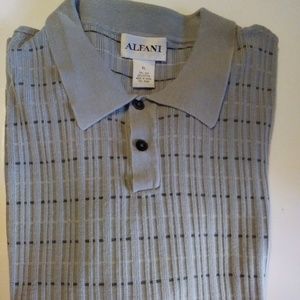 Alfani Men's Gray Long Sleeve Sweater XL Italian